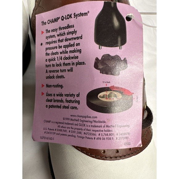 NWT Etonic Comfort Q Loc System Mens Golf‎ Shoes White & Brown Size Small 10M - Picture 11 of 16